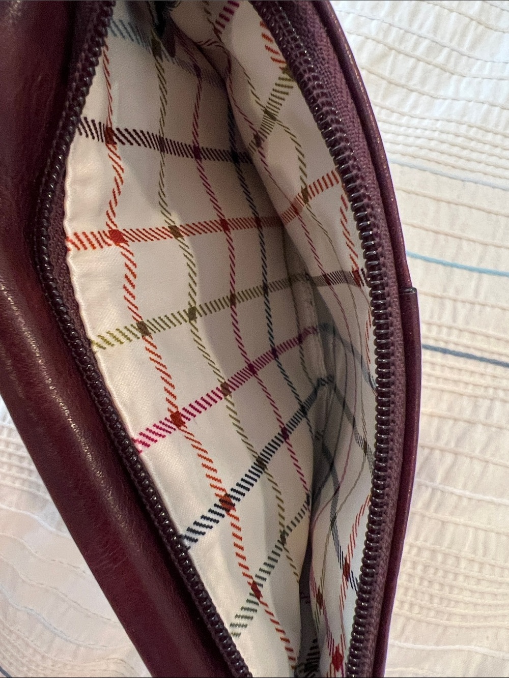Coach Maroon Leather Wristlet with Brass Buckle - Picture 8 of 11